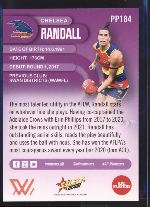 Chelsea Randall 2022 AFL- Select Footy Stars AFLW Purple Parallel