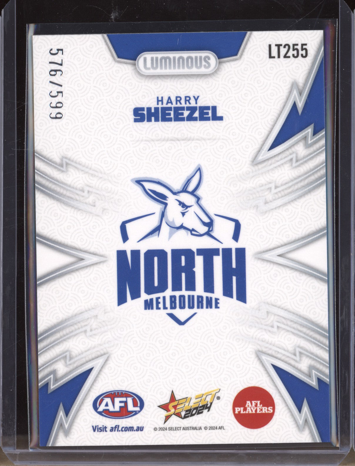 Harry Sheezel 2024 Select Footy Stars LT255 Luminous Thunderbolt 576/599