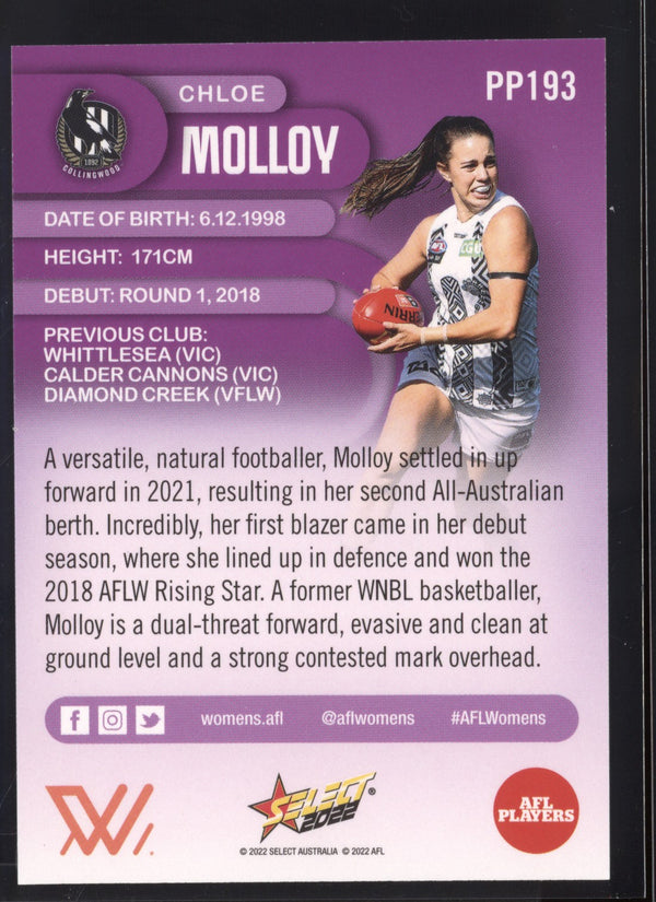 Chloe Molloy 2022 AFL- Select Footy Stars AFLW Purple Parallel