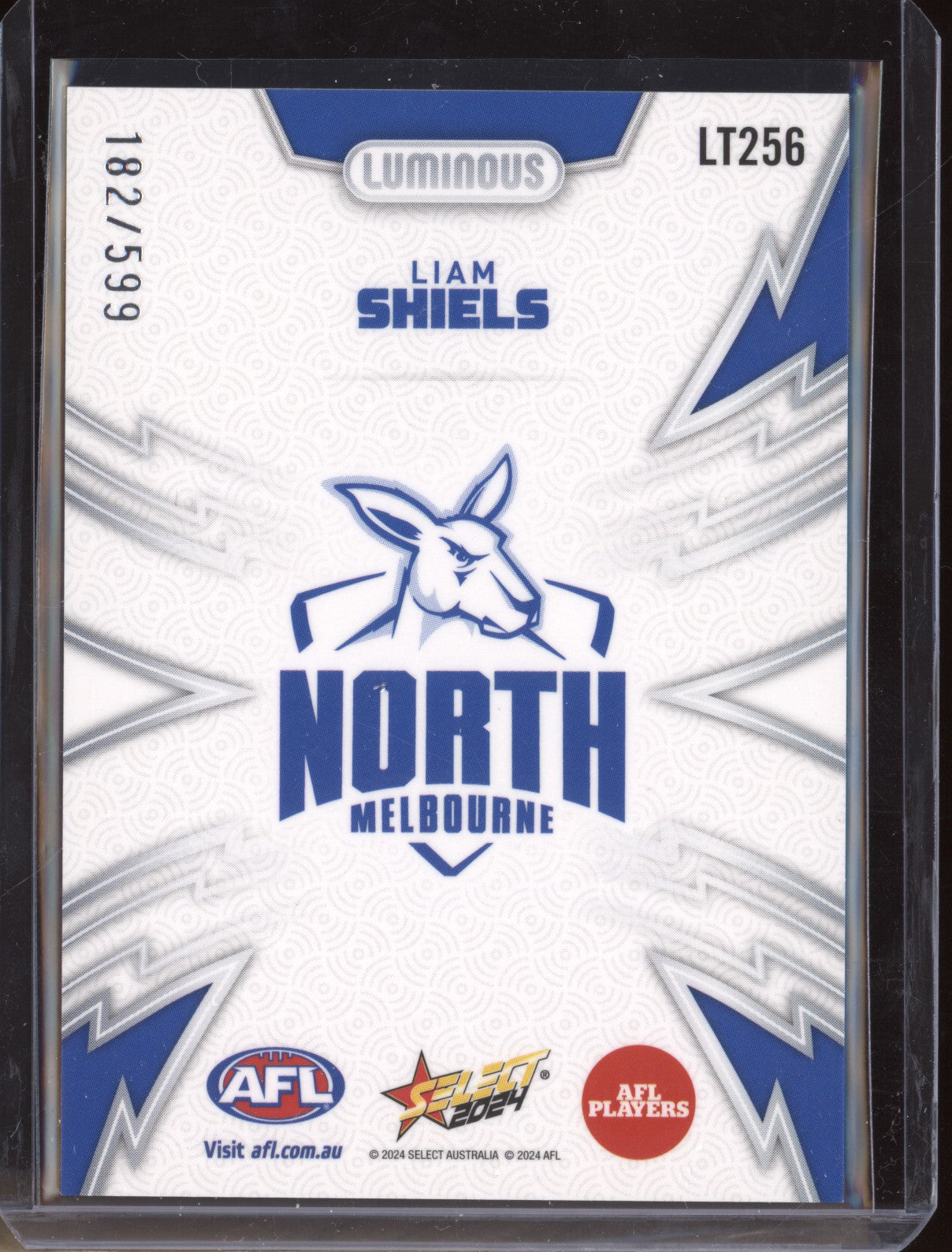 Liam Shiels 2024 Select Footy Stars LT256 Luminous Thunderbolt 182/599