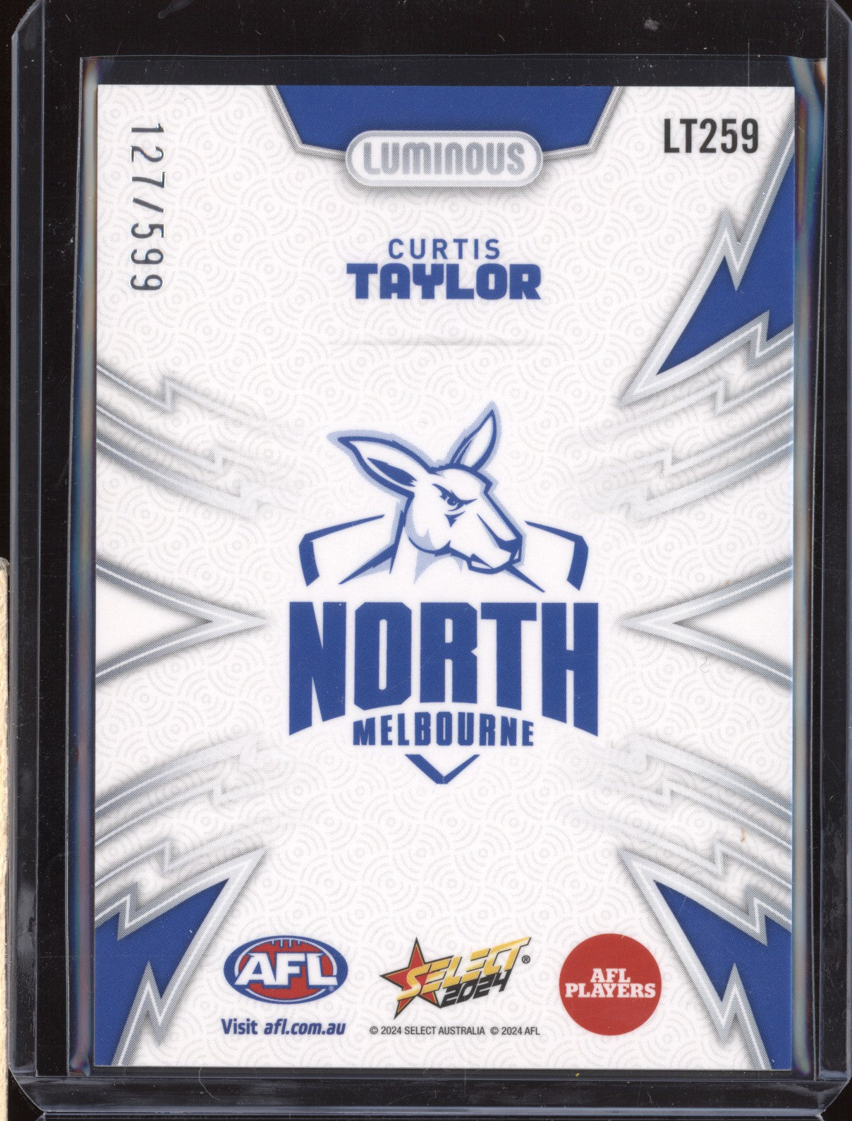 Curtis Taylor 2024 Select Footy Stars LT259 Luminous Thunderbolt 127/599