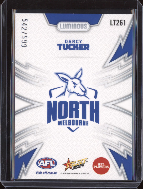 Darcy Tucker 2024 Select Footy Stars LT261 Luminous Thunderbolt 542/599