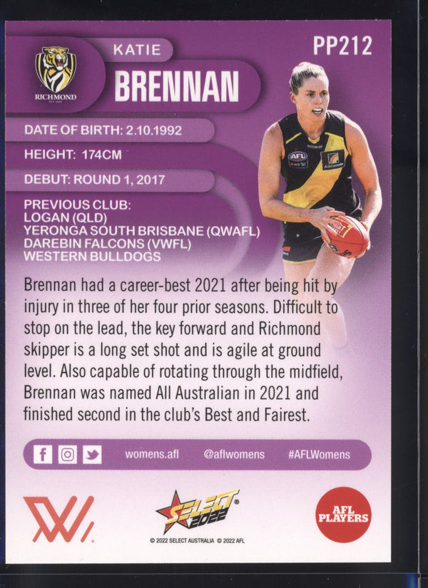 Katie Brennan 2022 AFL- Select Footy Stars AFLW Purple Parallel