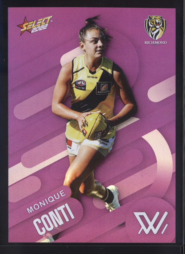 Monique Conti 2022 AFL- Select Footy Stars AFLW Purple Parallel