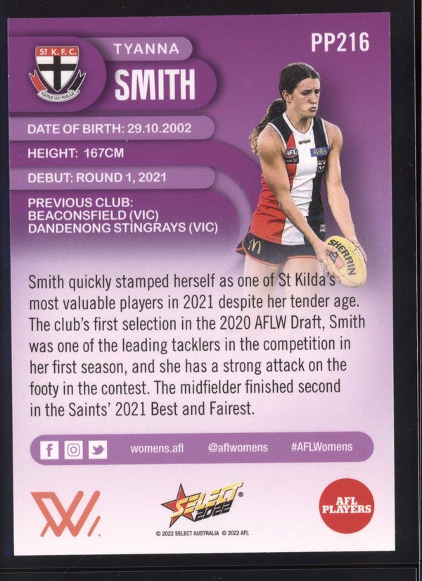 Tyanna Smith 2022 AFL- Select Footy Stars AFLW Purple Parallel