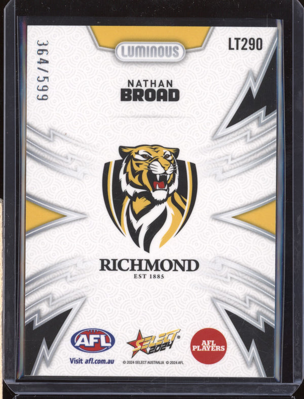 Nathan Broad 2024 Select Footy Stars LT290 Luminous Thunderbolt 364/599