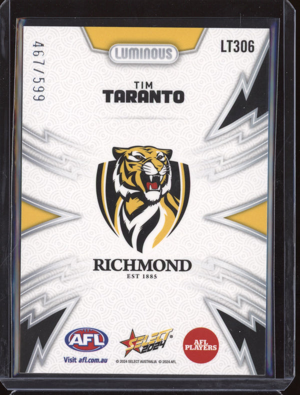 Tim Taranto 2024 Select Footy Stars LT306 Luminous Thunderbolt 467/599