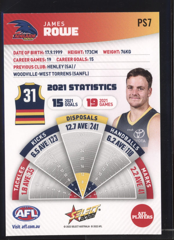 James Rowe 2022 AFL- Select Footy Stars Sunset Parallel