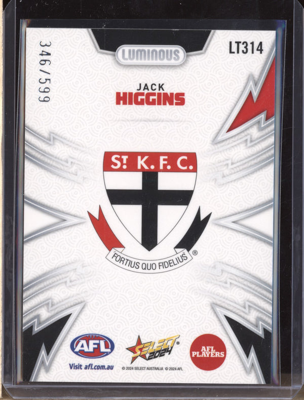 Jack Higgins 2024 Select Footy Stars LT314 Luminous Thunderbolt 346/599