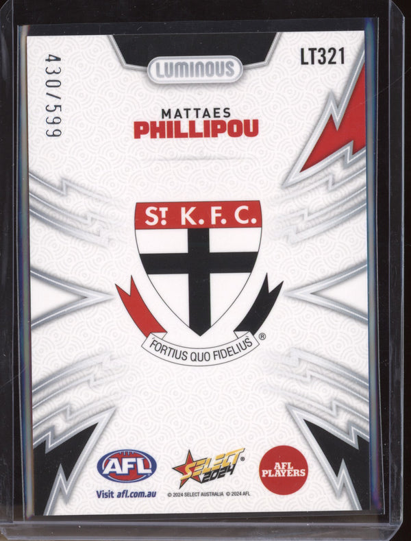 Mattaes Phillipou 2024 Select Footy Stars LT321 Luminous Thunderbolt 430/599