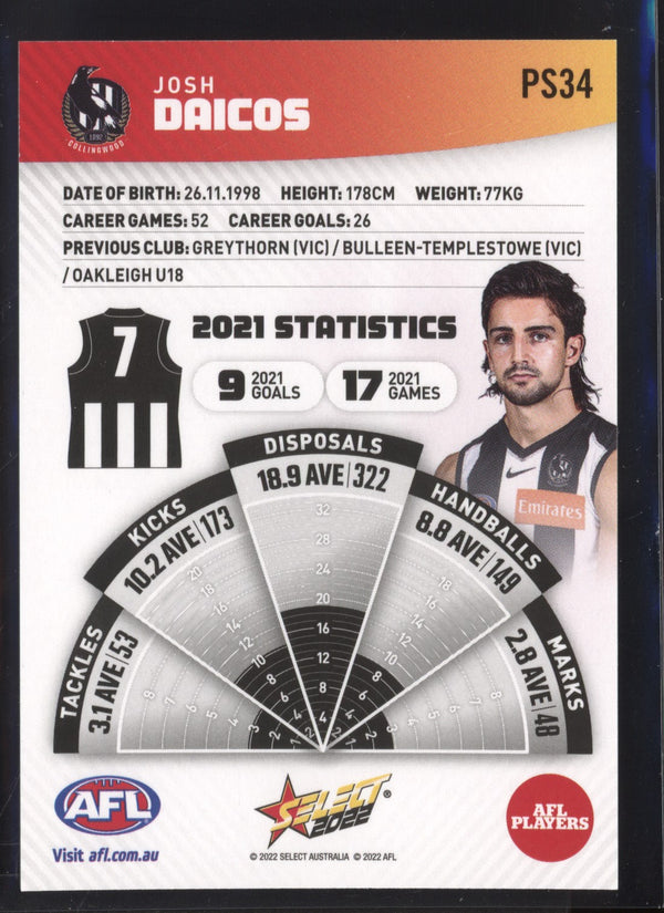 Josh Daicos 2022 AFL- Select Footy Stars Sunset Parallel