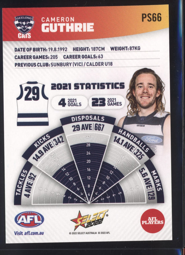 Cameron Guthrie 2022 AFL- Select Footy Stars Sunset Parallel