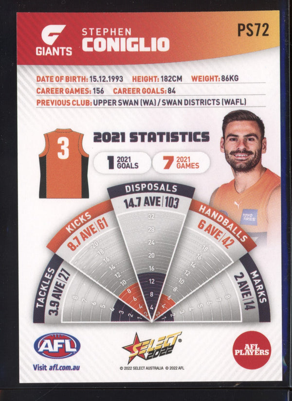 Stephen Coniglio 2022 AFL- Select Footy Stars Sunset Parallel