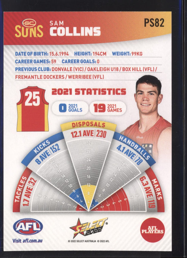 Sam Collins 2022 AFL- Select Footy Stars Sunset Parallel