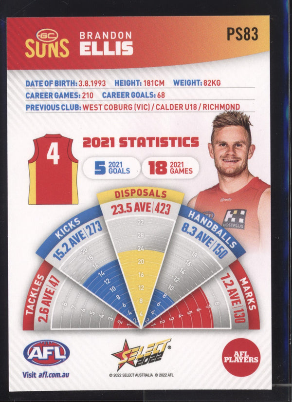 Brandon Ellis 2022 AFL- Select Footy Stars Sunset Parallel