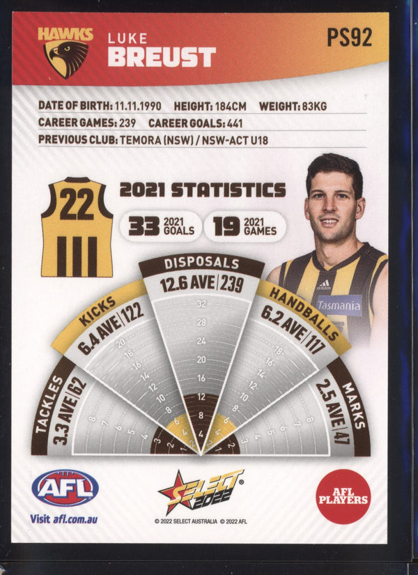 Luke Breust 2022 AFL- Select Footy Stars Sunset Parallel