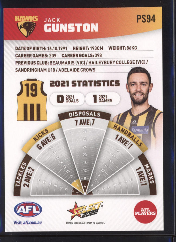 Jack Gunston 2022 AFL- Select Footy Stars Sunset Parallel