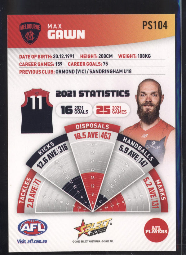 Max Gawn 2022 AFL- Select Footy Stars Sunset Parallel