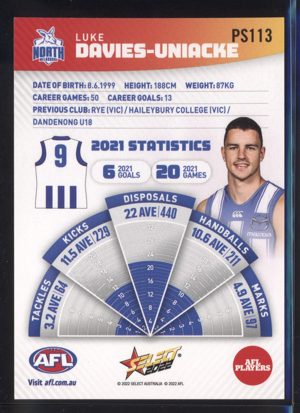 Luke Davies-Uniacke 2022 AFL- Select Footy Stars Sunset Parallel