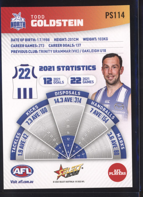 Todd Goldstein 2022 AFL- Select Footy Stars Sunset Parallel