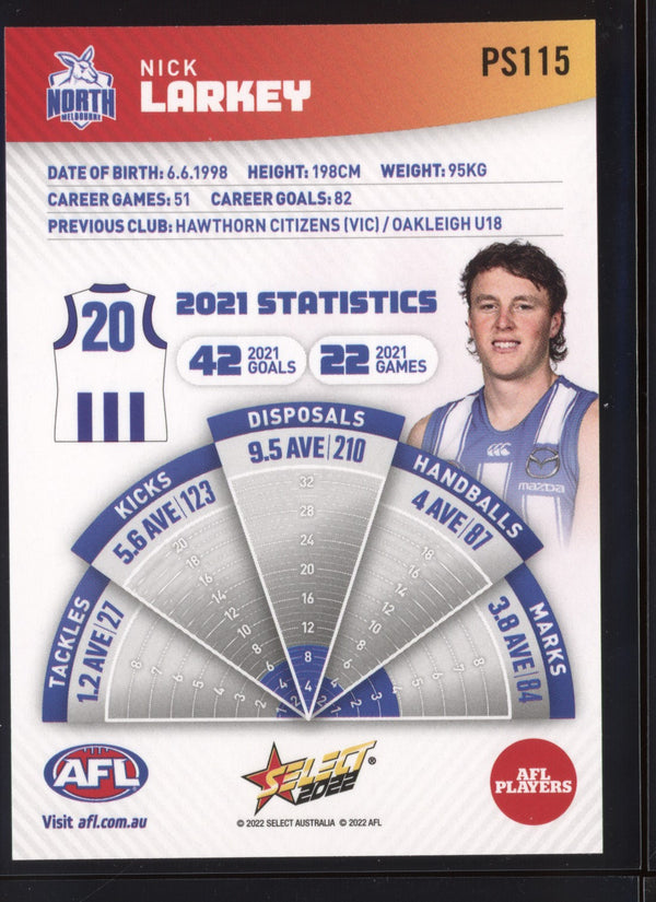 Nick Larkey 2022 AFL- Select Footy Stars Sunset Parallel