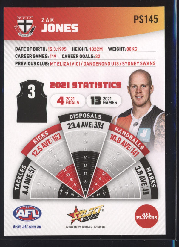 Zak Jones 2022 AFL- Select Footy Stars Sunset Parallel