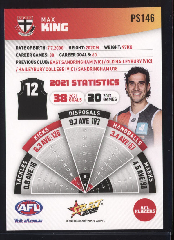 Max King 2022 AFL- Select Footy Stars Sunset Parallel