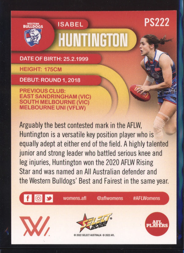 Isabel Huntington 2022 AFL- Select Footy Stars AFLW Sunset Parallel