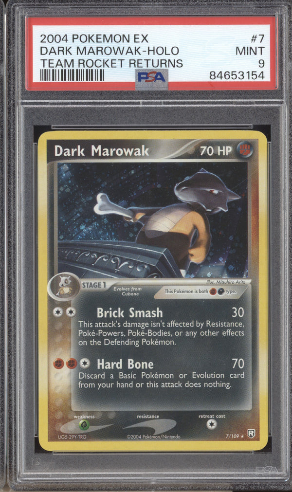 Dark Marowak 2004 Pokemon EX Team Rocket Returns 7 Holo PSA 9 ASR