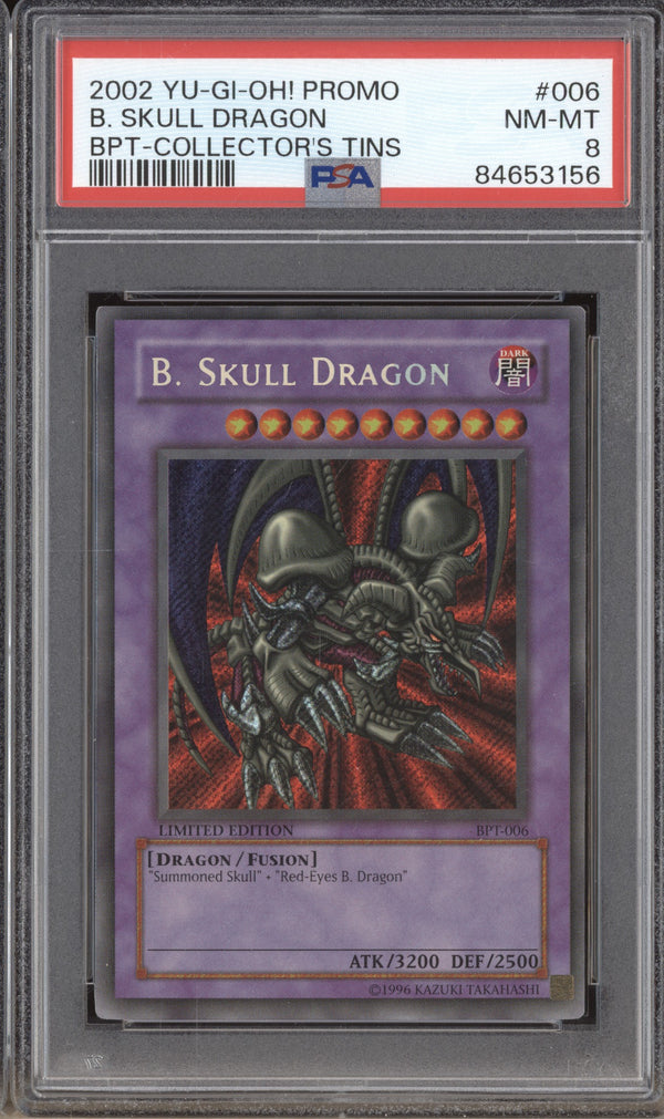 B. Skull Dragon 2002 YuGiOh Tin Promo 6 Secret Rare PSA 8 ASR