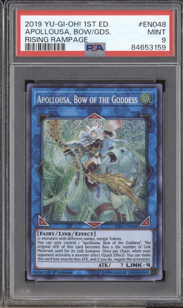 Apollousa Bow of the Goddess 2019 Yu-Gi-Oh Rising Rampage EN048 1st Ed PSA 9 ASR