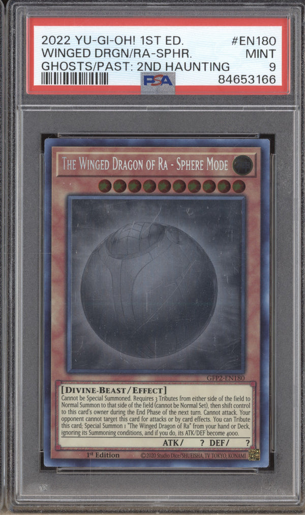 Winged Dragon of Ra Sphere 2022 YuGiOh Ghosts of the Past 1st Ed PSA 9 ASR