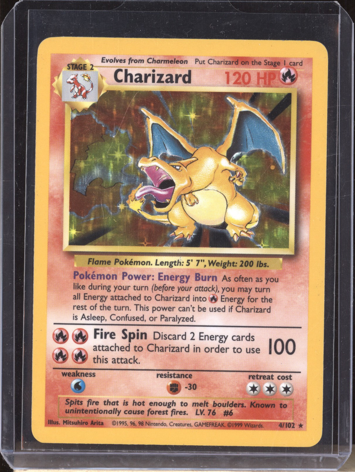 Charizard 1999 Pokemon Base Set 4/103 Holo