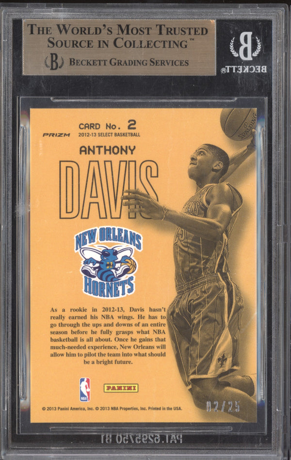 Anthony Davis 2012 Panini Select In-Flight Selections Silver RC /25 BGS 10 ASR