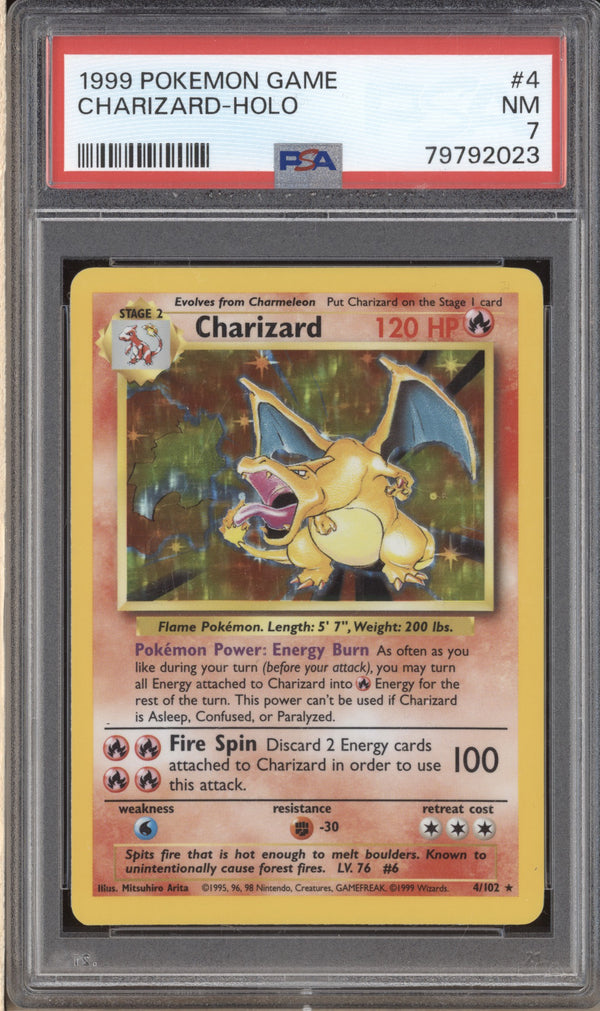 Charizard 1999 Pokemon Base Set 4 Holo