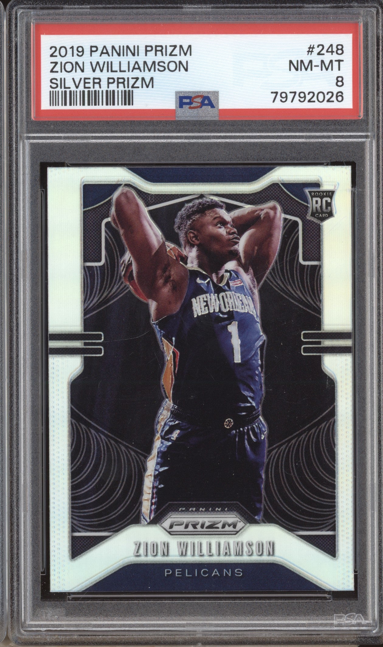 Zion Williamson 2019-20 Panini Prizm 248 Silver RC