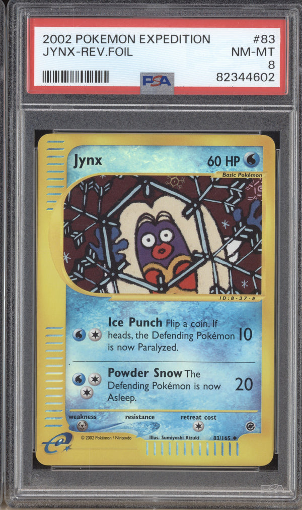 Jynx 2002 Pokemon Expedition 83/165 Reverse Foil PSA 8 ASR