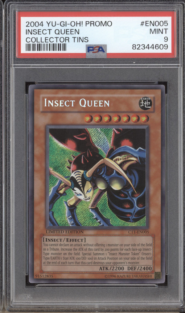 Insect Queen 2004 YuGiOh  EN005 Promo Collector Tins PSA 9 ASR