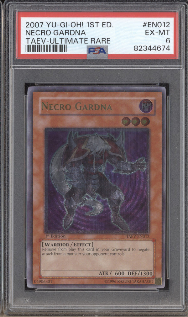 Necro Gardna 2007 YuGiOh  EN012 Taev-Ultimate Rare PSA 6 ASR