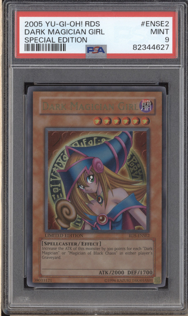 Dark Magician Girl 2005 YuGiOh Rise of Destiny ENSE2 Special Edition PSA 9 ASR