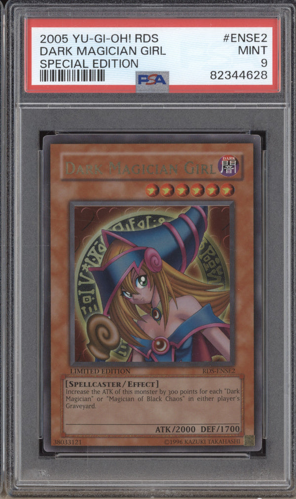 Dark Magician Girl 2005 YuGiOh Rise of Destiny ENSE2 Special Edition PSA 9 ASR