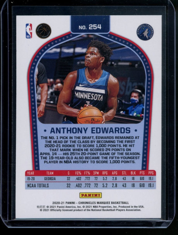 Anthony Edwards 2020-21 Panini Chronicles  Marquee RC