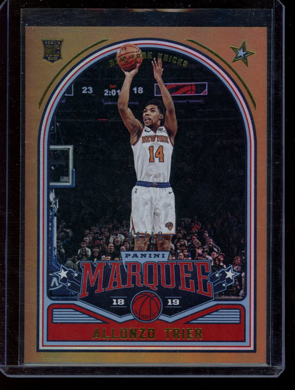 Allonzo Trier 2018-19 Panini Chronicles Gold Marquee RC 04/10