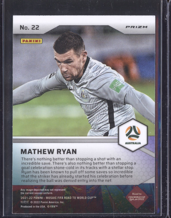 Mathew Ryan 2021-22 Panini Mosaic RTWC 22 Pitch Masters Mosaic