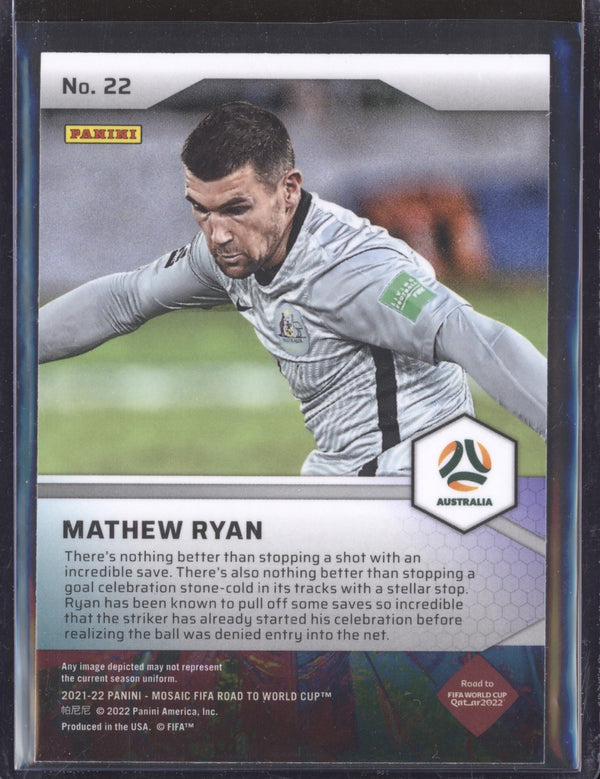 Mathew Ryan 2021-22 Panini Mosaic RTWC 22 Pitch Masters