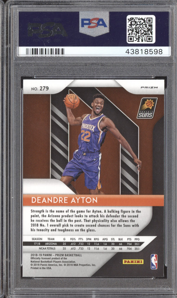 DeAndre Ayton 2018-19 Panini Prizm 279 Red White Blue RC PSA 10