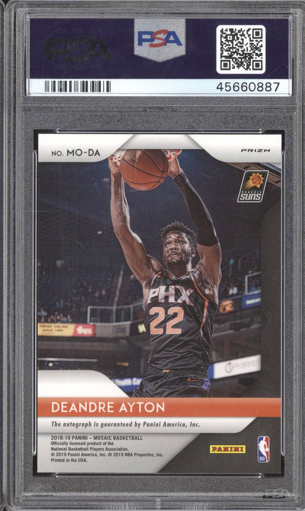 DeAndre Ayton 2018-19 Panini Prizm Mosaic MO-DA Mosaic Auto RC PSA 10