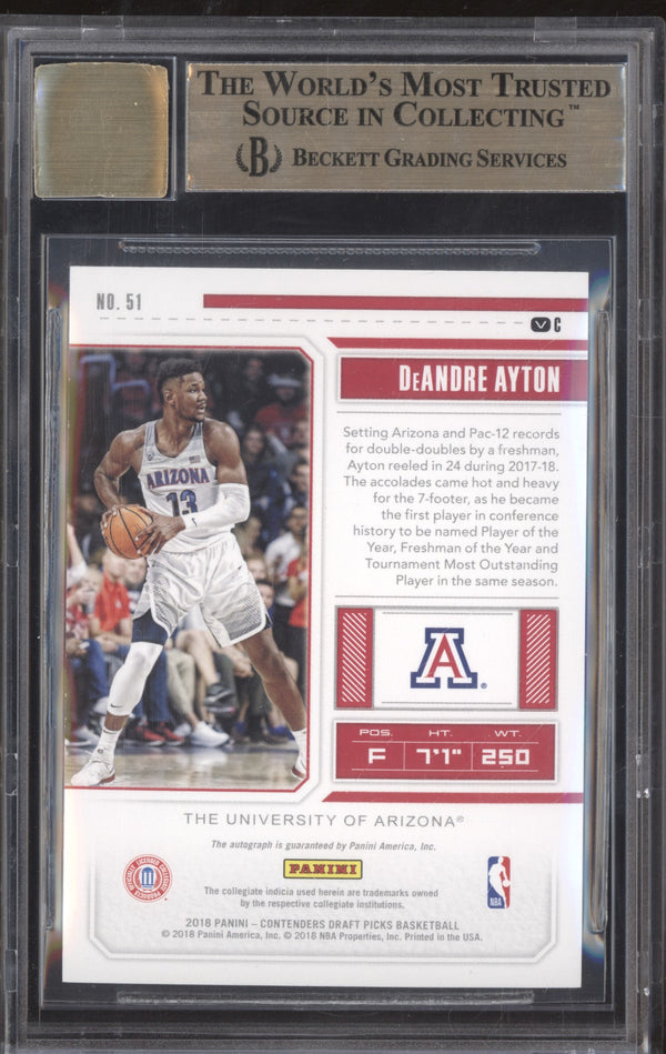 DeAndre Ayton 2018-19 Panini Contenders Draft Cracked Ice Auto RC 08/23 BGS 9.5/10