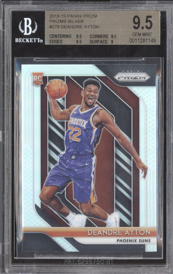 DeAndre Ayton 2018-19 Panini Prizm 279 Silver RC BGS 9.5