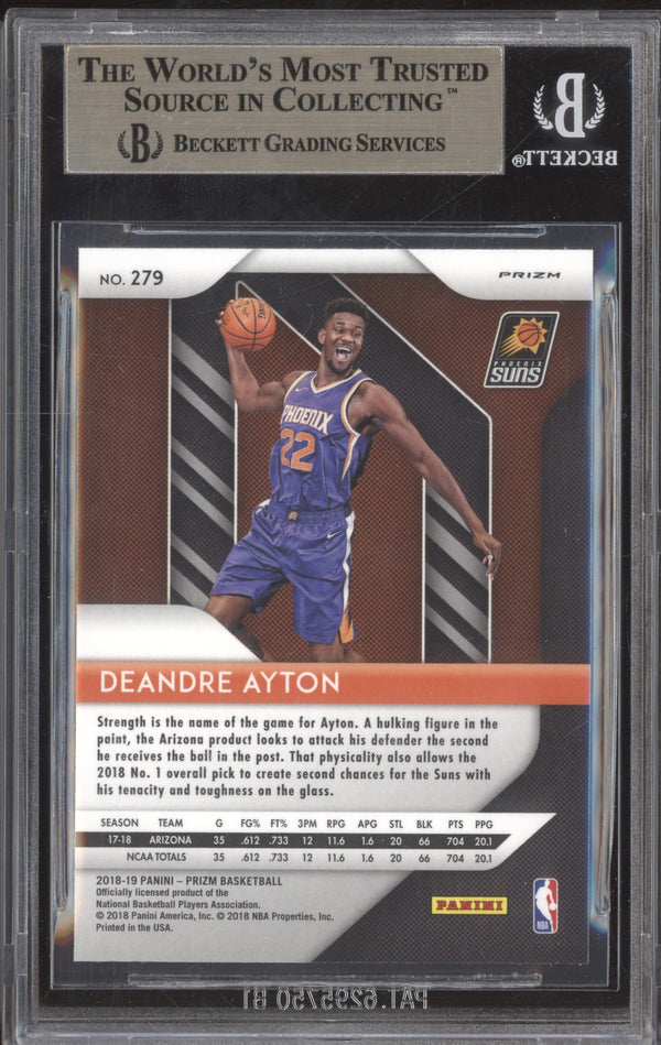 DeAndre Ayton 2018-19 Panini Prizm 279 Silver RC BGS 9.5